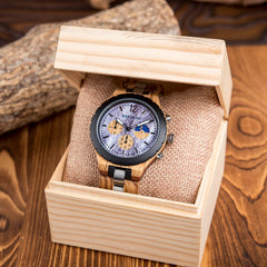 BOBO BIRD Wood Watch Men Luxury Stylish Watches Timepieces Chronograph Military Quartz relogio masculino Dropshipping Customized