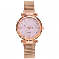 Rose Gold Women Watch Top Brand Luxury Magnetic Starry Sky Lady Wrist Watch Mesh Female Clock For Dropship relogio feminino