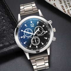 Luxury Men's Business Quartz Watches Stainless Steel Round Dial Casual Watch Man Watches Modern Classic Horloges Mann