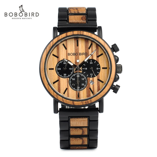 Man Watch Luxury Men's Men Watches For Men Quartz Wristwatches Luminous Wood  Male Watch Chronograph Orologio Uomo Timepieces