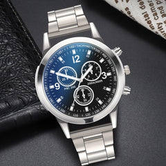 Luxury Men's Business Quartz Watches Stainless Steel Round Dial Casual Watch Man Watches Modern Classic Horloges Mann