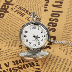 Fashion Adult Watch Vintage Quartz Watch Classic Flip Delicate Petal Hollow Various Pattern Necklace Practical Pendant Watch