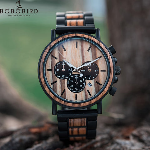 Man Watch Luxury Men's Men Watches For Men Quartz Wristwatches Luminous Wood  Male Watch Chronograph Orologio Uomo Timepieces