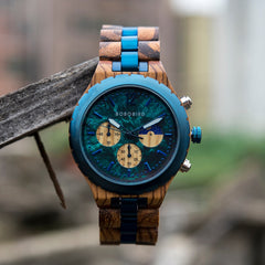 BOBO BIRD Wood Watch Men Luxury Stylish Watches Timepieces Chronograph Military Quartz relogio masculino Dropshipping Customized