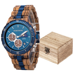 BOBO BIRD Wood Watch Men Luxury Stylish Watches Timepieces Chronograph Military Quartz relogio masculino Dropshipping Customized